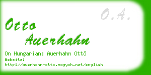 otto auerhahn business card